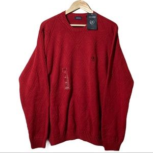 NWT IZOD Quilted knit Crewneck Sweater